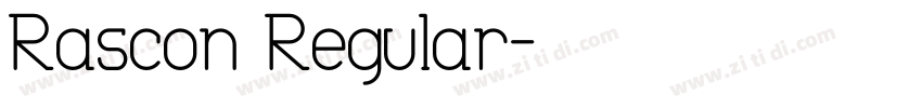 Rascon Regular字体转换